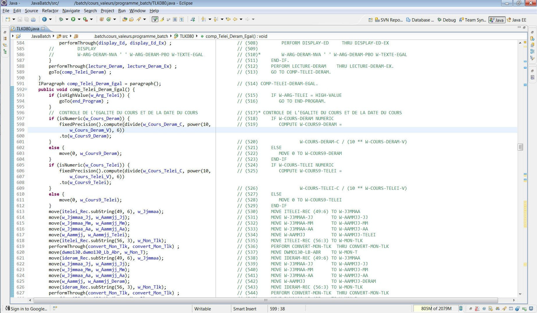screen shot of JOBOL and COBOL